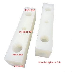 custom Nylon PP 3 station UHMWPE Polypropylene Manifold