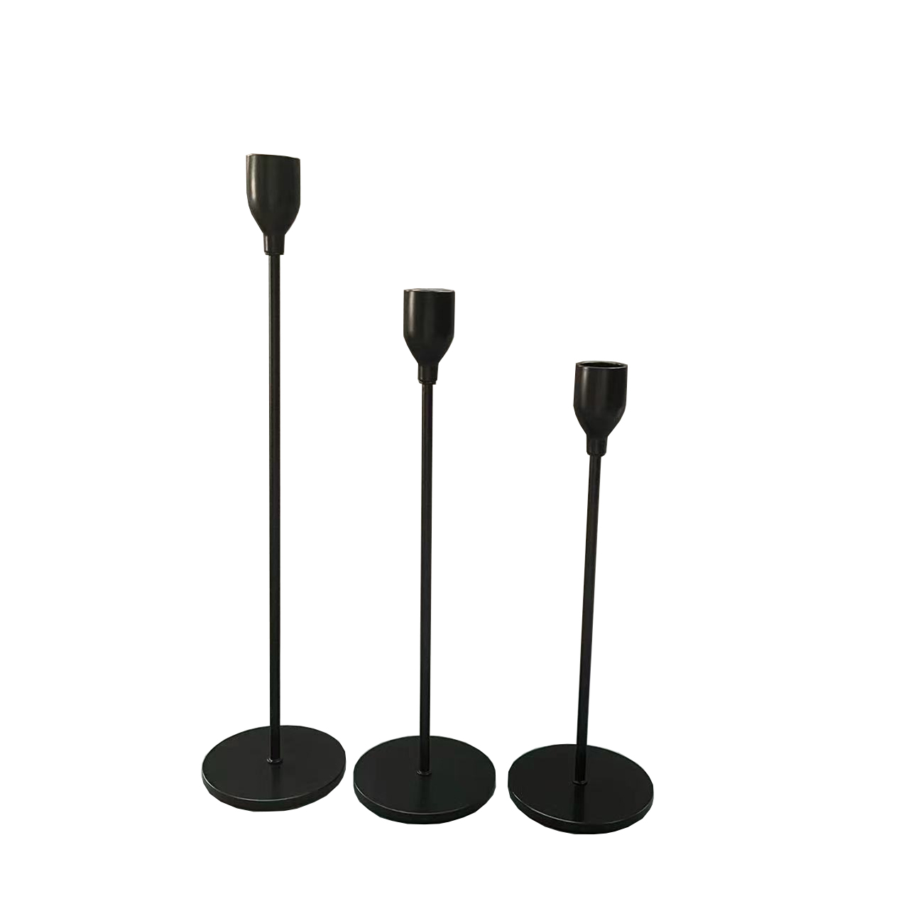 Black Metal Candle Holder - Image 2