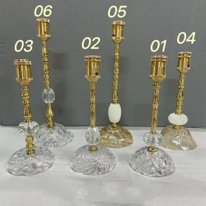 E27 Brass Bamboo Crystal Desk Lamp