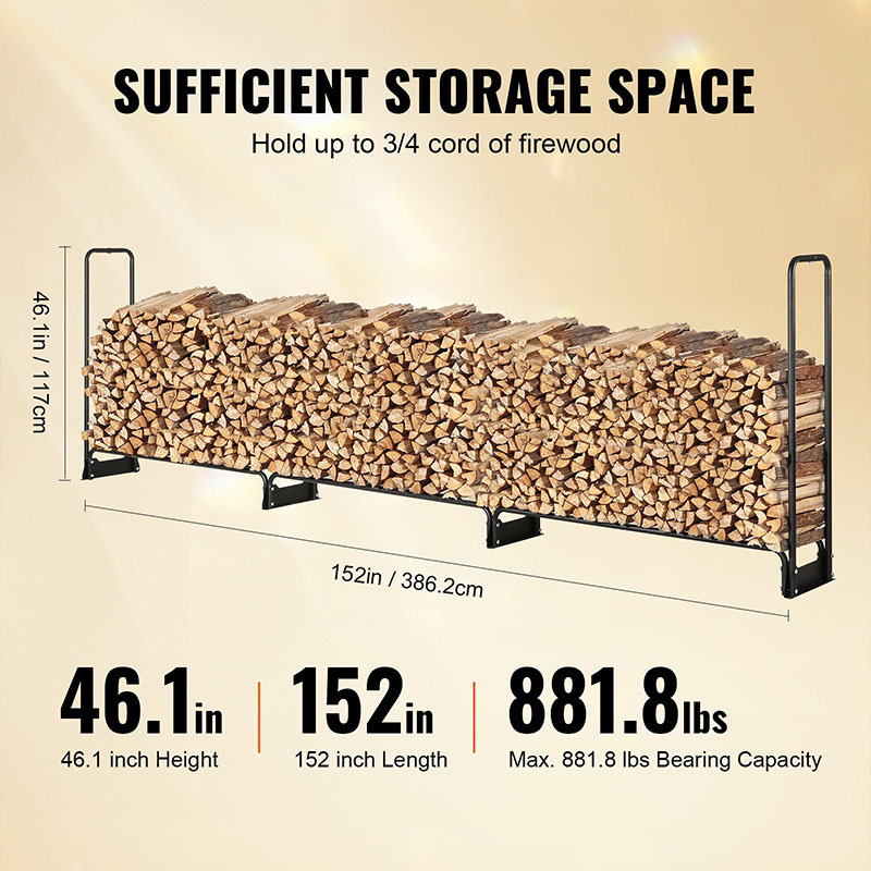 YUESHEN Firewood Storage Solution: Durable and Stylish Outdoor Rack - Image 4