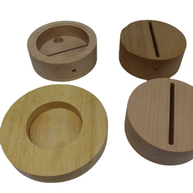 YUESHEN Custom Wooden LED Light Base – Premium 3D Night Light & Lamp Base Accessories