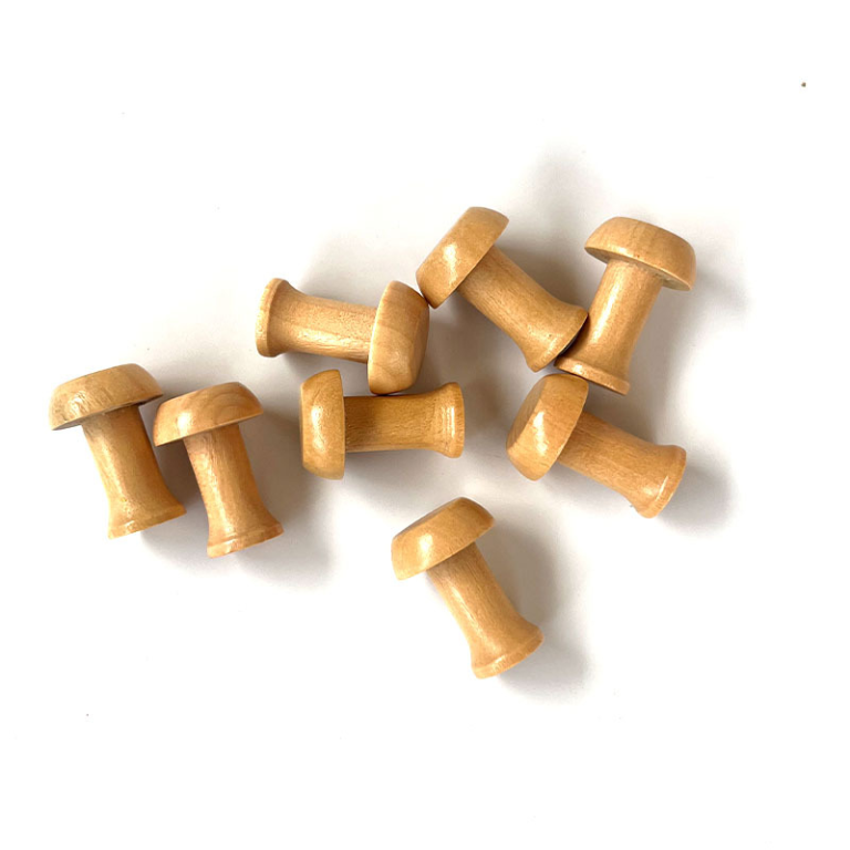 YUESHEN Custom Solid Wood Mushroom Wall Hooks – Premium Beech & Rubberwood Coat Hangers