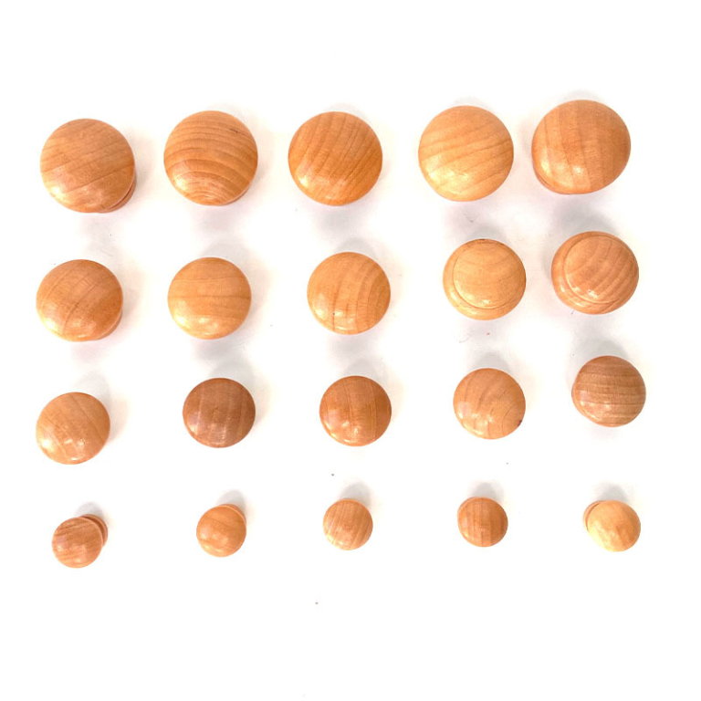 YUESHEN Custom Mushroom Wood Cabinet Knobs – Single-Hole Wooden Drawer Pulls