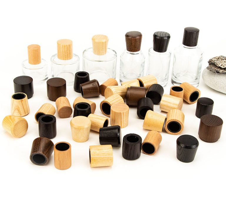 YUESHEN Custom Solid Wood Perfume & Reed Diffuser Caps | Ash Wood 15 Thread Bottle Lids
