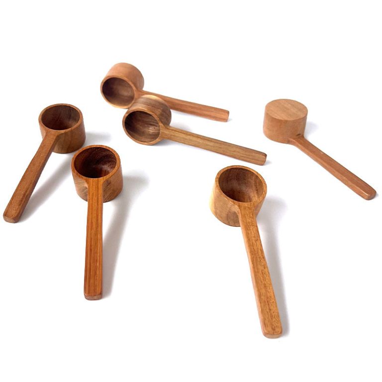 15g Solid Acacia Wood Measuring Spoon | Custom Wooden Scoop for Coffee, Milk Powder & Spices