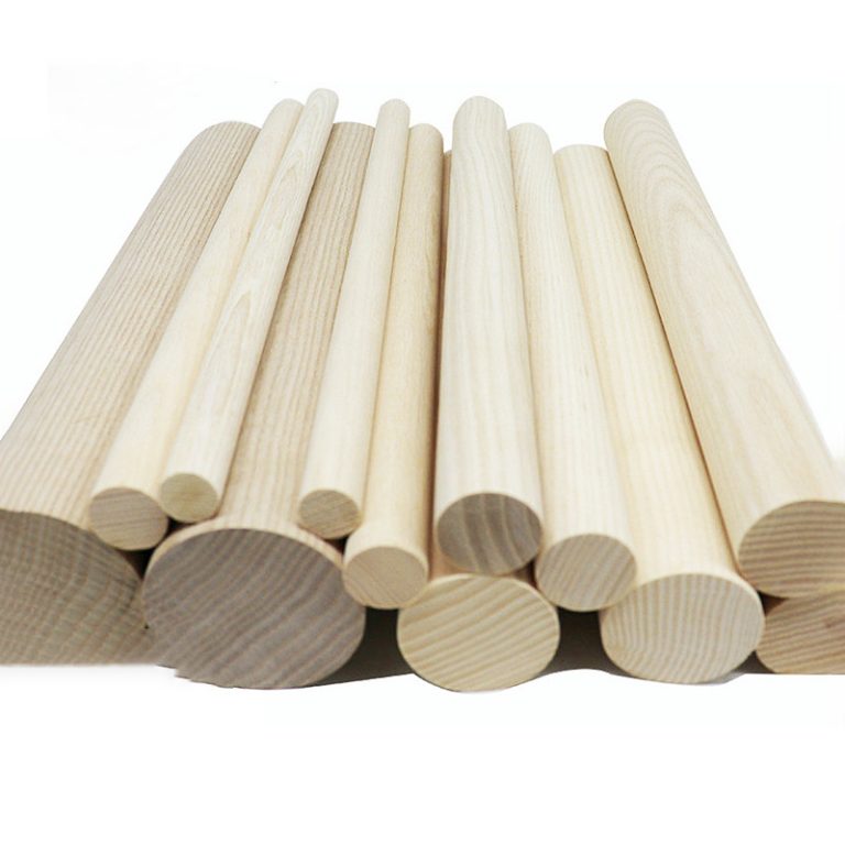 Solid Ash Wood Round Dowel Rods | Custom Multi-Size Wooden Sticks for Furniture & Model Craft