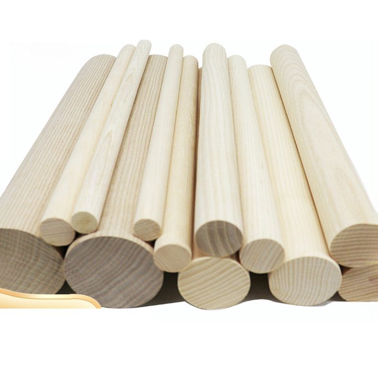Solid Ash Wood Dowel Rods | Round Wooden Sticks for Crafts & Furniture Accessories