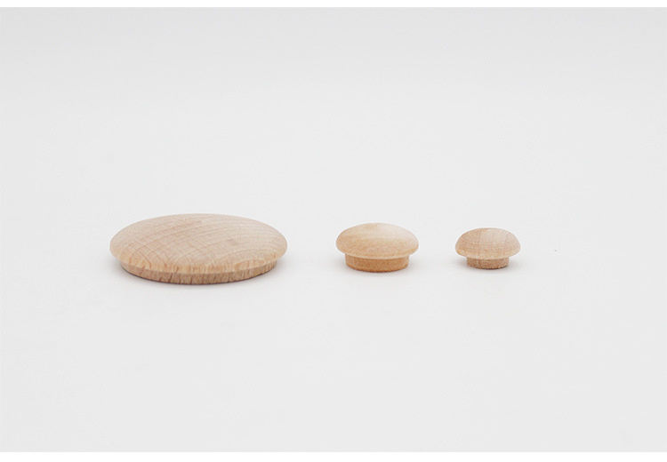 Wooden Stair Hole Plugs Solid Wood Screw Cover Caps Round Stair Handrail Wood Plug for Furniture Decoration Wholesale Custom